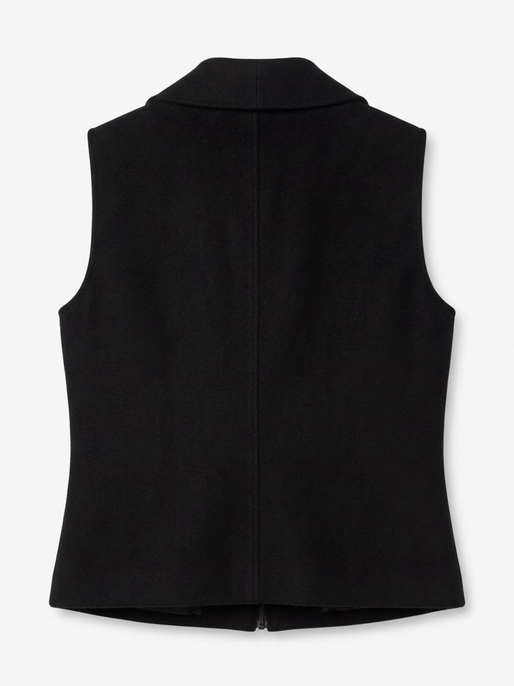 ST. JOHN Ruffle Front Vest Wool, Angora Cashmere Blend - Picture 2 of 10